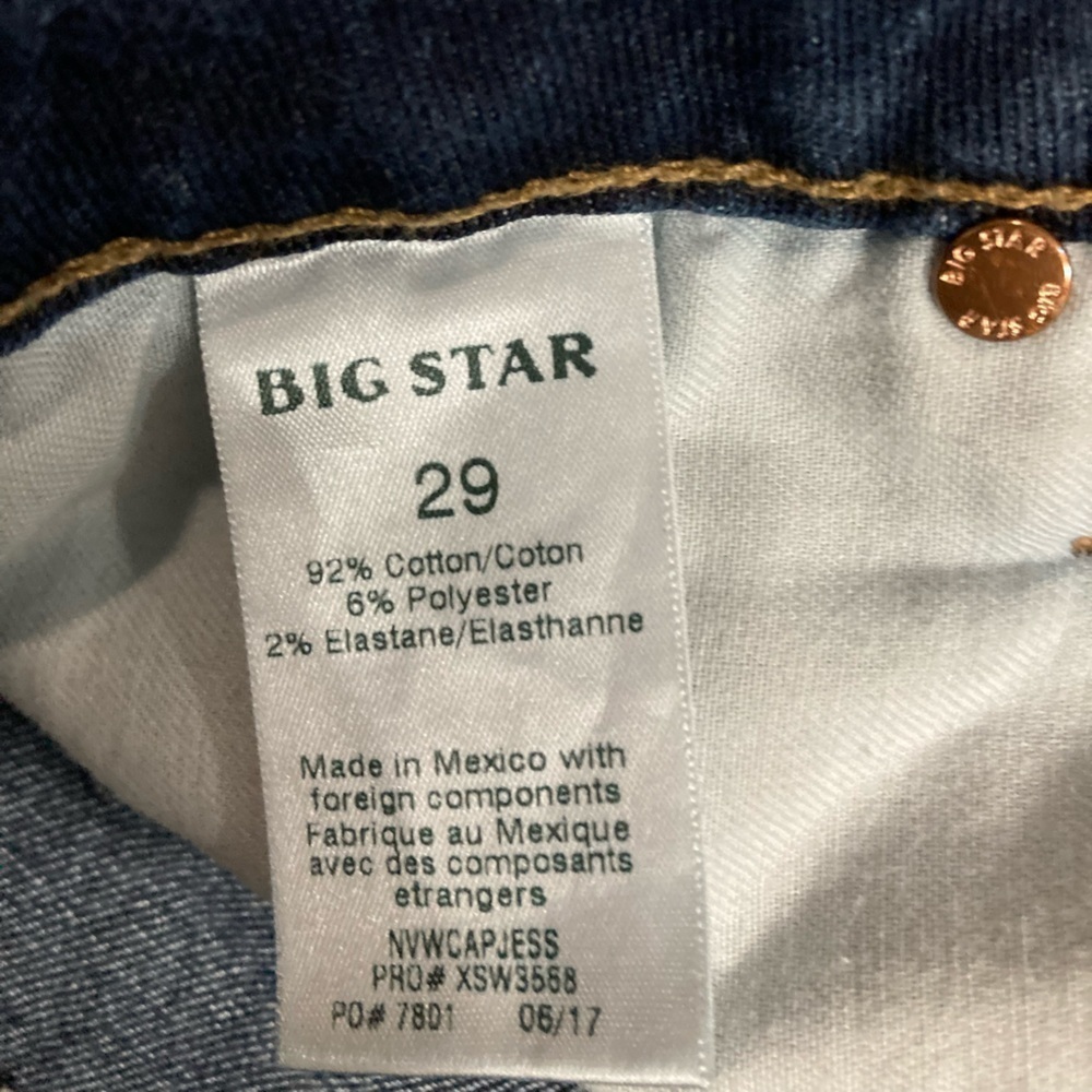 Big Star Capella High Rise Skinny Size 29 Jeans - Picture 3 of 5